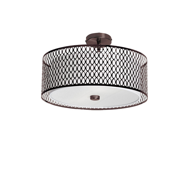 1015-16fh-vob 3 Light Pendant With Laser Cut Shade, Glass Diffuser, Vintage Oiled Brushed Bronze