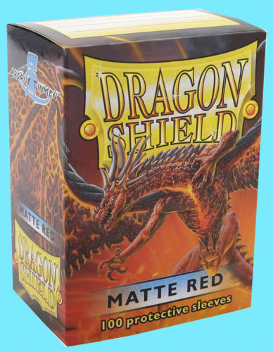 Ffgdsh106 100 Dragon Shield Matte Red Standard Protective Card Sleeves Deck Protector