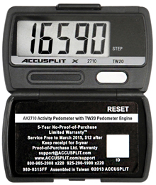 Ax2710-xbx6r Ultra Thin Step Accelerometer Pedometer