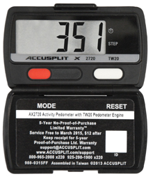Ax2720-xbx Ultra Thin Step Accelerometer Pedometer With Auto Activity Timer