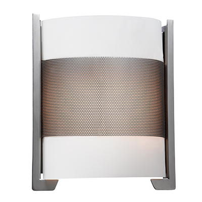 20739ledd-bs-opl Iron Dimmable Led Wall Fixture - Brushed Steel & Opal
