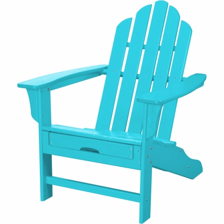 Hvlna15ar All-weather Adirondack Chair With Attached Ottoman, Aruba