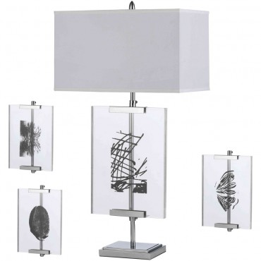 8316-tl Easel Table Lamp In Chrome