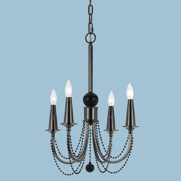 Cicso Independent 8447-4h Shelby Metal 4-candle Base Chandelier-black Nickel