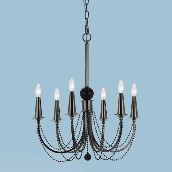 Cicso Independent 8448-6h Shelby Metal 6-candle Base Chandelier-black Nickel