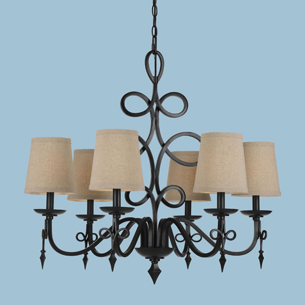 Cicso Independent 8600-6h Rhythm Mini Chandelier Crafted-hand Forged Iron