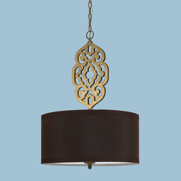 Grill Pendant In Gold And Brown Shade