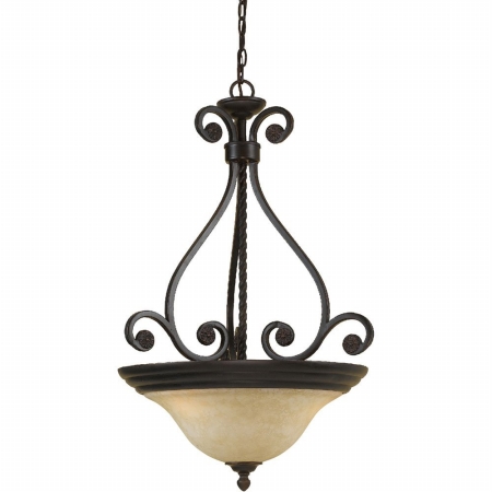 6465-3p Harmony Pendant - Oil-rubbed Bronze, Frosted Alabaster