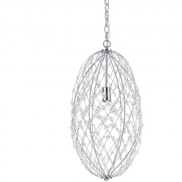 8287-1h Silver Web Pendant In Polished Chrome