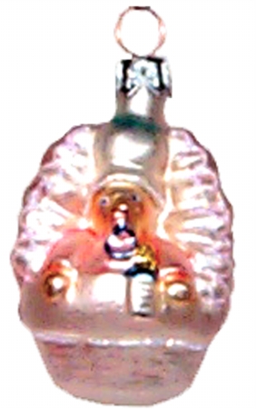 Gl1093p Polish Glass Hand-blown Ornament - Pink Baby