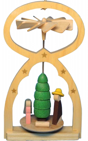 Glas 11706g Richard Glaesser Mini Pyramid Hanging Ornament - Nativity