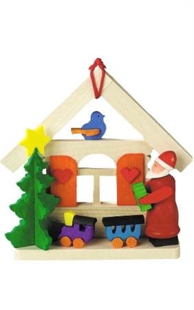 Grau 4145 Graupner Ornament - Santa With Train-house