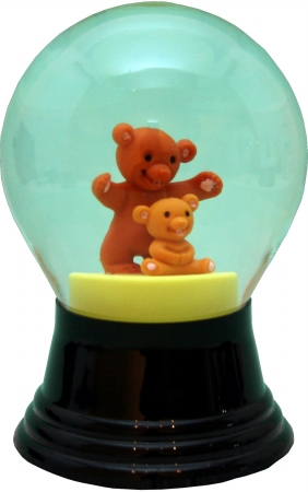 Pr1557 Y Snowglobe - Medium Teddy Bears