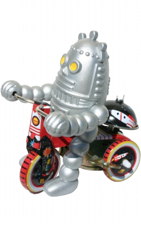 Ms013 Collectible Tin Toy - Robot On Bike