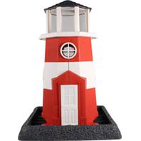 061027 Shoreline Lighthouse Bird Feeder - Red & White