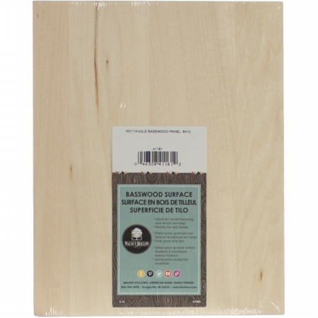 Basswood Rectangle Panel - 8 X 10 In.