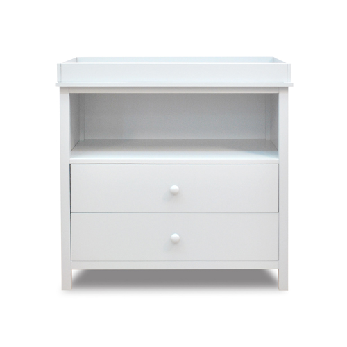 007w Amber Changing Table, White