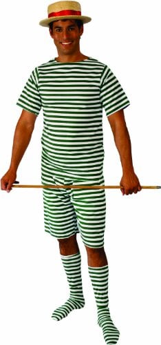 Alexander Costume 18-025-gr Old Fashion Bathing Suit Mens - 1x, Green