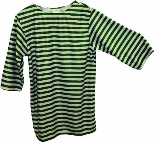 Alexander Costume 22-227-gr  striped Shirt - Green, Medium