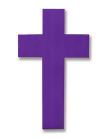 73392 Yard Sign-purple Cross With Stake