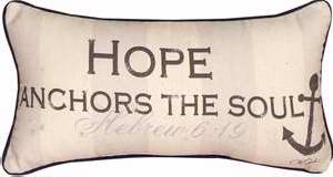 93313 Pillow Hope Anchors The Soul - 17 X 9