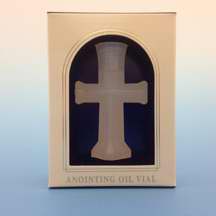 Rodco 74414 Anointing Oil-transparent Cross Personal Vial, 3 In. - Holds 0.5 Oz.