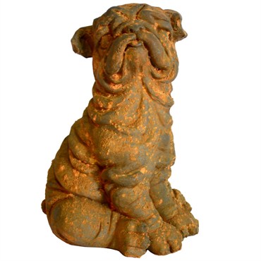 Liconfiber Statue, Rusty Dog - 11 In.