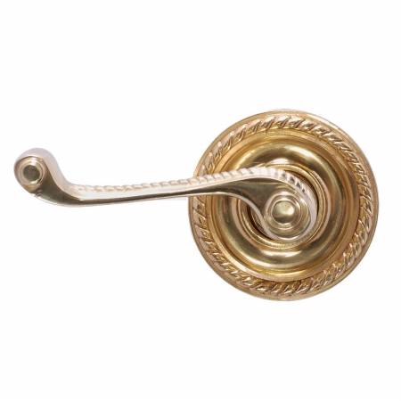 Charleston With Kinsman Lever Passage Knob - Polished Brass