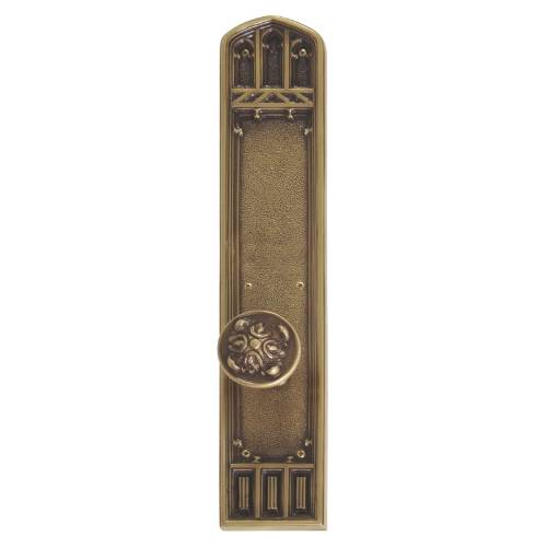 D04-k584a-mlt-486 Interior Door Plate Passage Set 2.75 In. Backset - Aged Brass