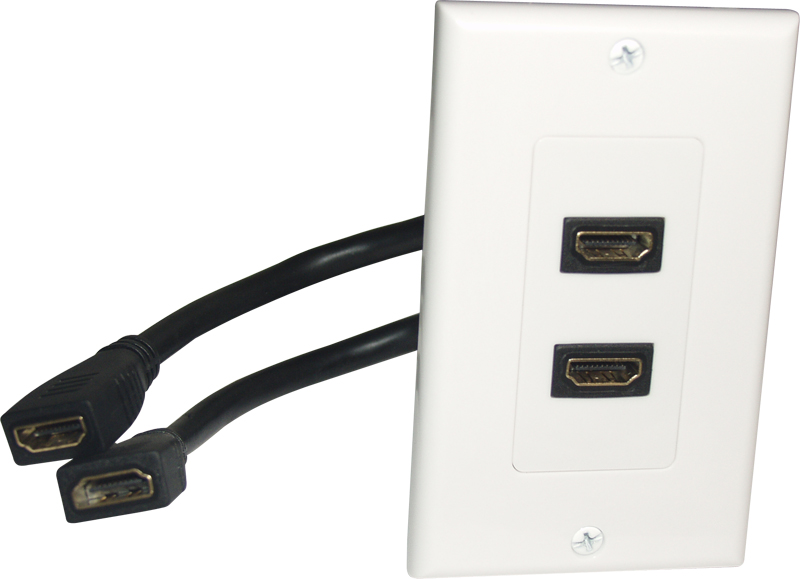 Wp-hm2pt Hdmi Wallplate 2 Port Pigtail