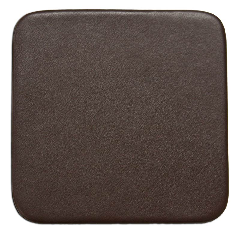 A3453 Chocolate Brown Leather 4 Square Coaster