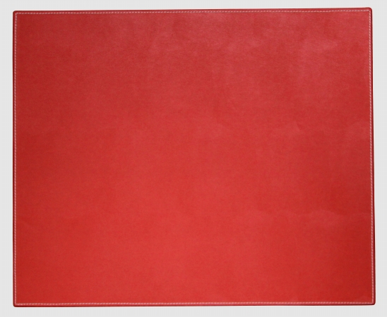 L6610 Dacasso Colors Faux Leather 17 X 14 Table Mat, Rossa Red