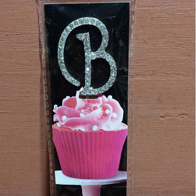 33016-b Cupcake Monogram Toppers - B