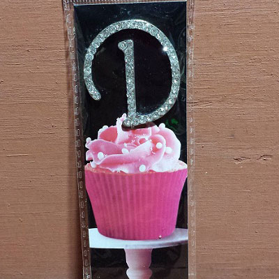 33016-d Cupcake Monogram Toppers - D