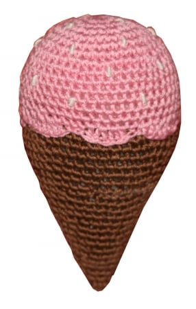 Hd-8cict-p Organic Cotton Crochet - Strawberry Ice-cream