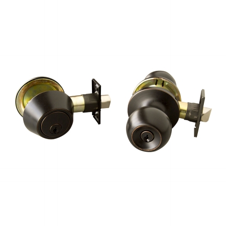 6 Way Latch Entry Door Knob And Deadbolt Combo, Oil Rubbed Bronze
