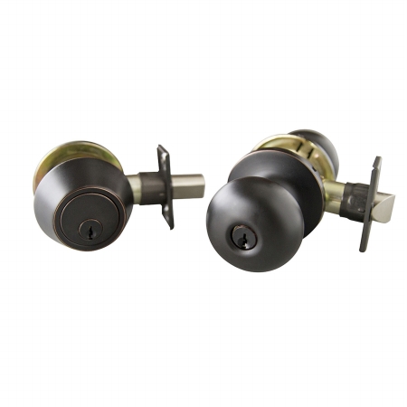 6 Way Latch Entry Door Knob, And Deadbolt Combo Oil Rubbed Bronze