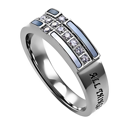 Spirit And Truth Jewelry 131190 Ring - Ensign - Christ My Strength Womens - Size 5