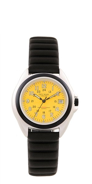 Del Mar 50263 Mens Lite Aluminum 200 M Watch - Yellow Dial