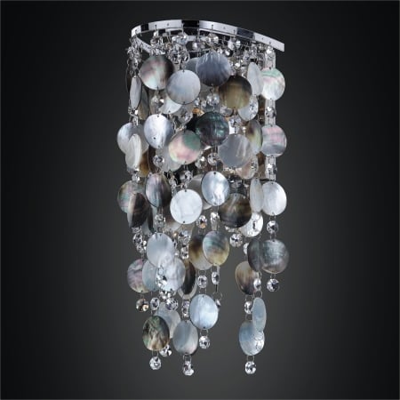 611pw1lsp-7c Ensconced Dark Mother Of Pearl Sconces 6 In.