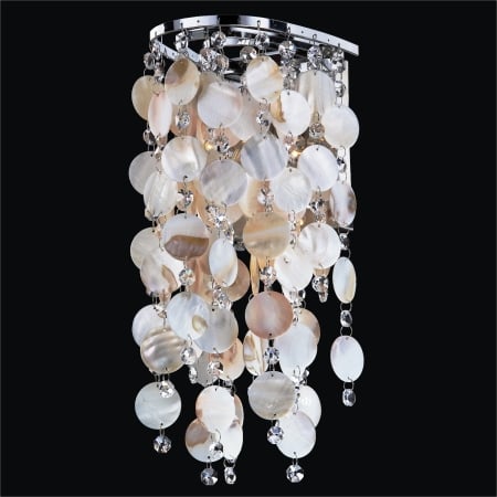 611sw1lsp-7c Ensconced Cream Mother Of Pearl Shell Wall Sconce 6 In.