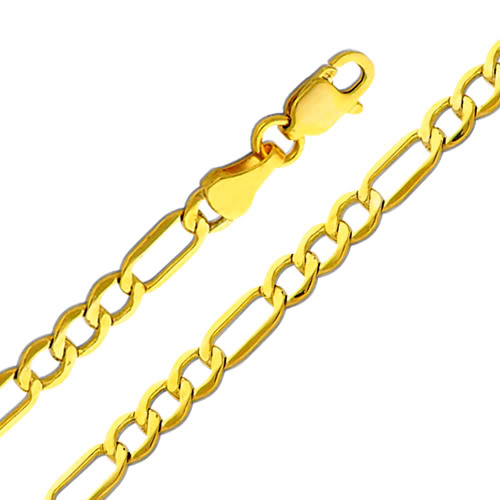 UPC 734272204889 product image for Jewelry 14k Yellow Gold 3.5-mm Hollow Figaro Chain Necklace - 24 inch | upcitemdb.com