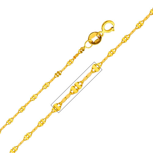 Jewelry 14k Yellow Gold 1.7-mm Mirror Chain Necklace (18 Inch)