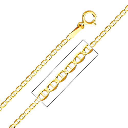 Jewelry 14k Yellow Gold 1.5-mm Mariner Chain Necklace (20 Inch)