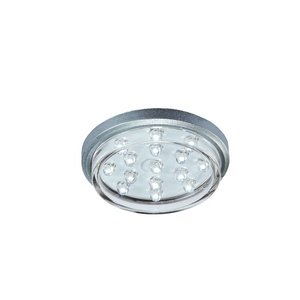 Led Flush Mount, Matte Silver Finish With Clear Glass, 6000k