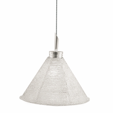 Qap212-sv-ch 1-light Monorail Quick Adapt Low Voltage Pendant, Silver Handcrafted Beaded Shade