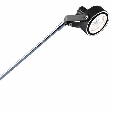 Jesco Lighting Alfp154-bkch Low Voltage Series 154 With Periscope From 22-32 In. Fixed Mount, Black Spot