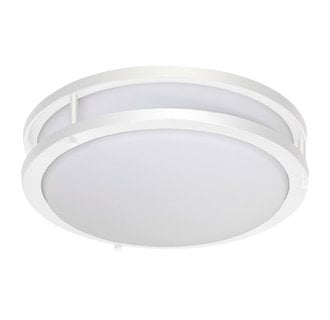 Jesco Lighting Cm403m-30-wh 14 In. Comtemporary Round Led Ceiling Fixture With Glass Shade - 3000k