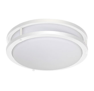 Jesco Lighting Cm403m-40-wh 14 In. Comtemporary Round Led Ceiling Fixture With Glass Shade - 4000k