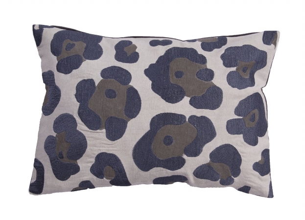Plc101360 Animal Print Gray Cotton Pillow - 14 X 20 In.